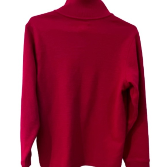 Chaps Like New Quarter Zip Red Pullover Size Youth Lg 14/16 EUC - Picture 4 of 6